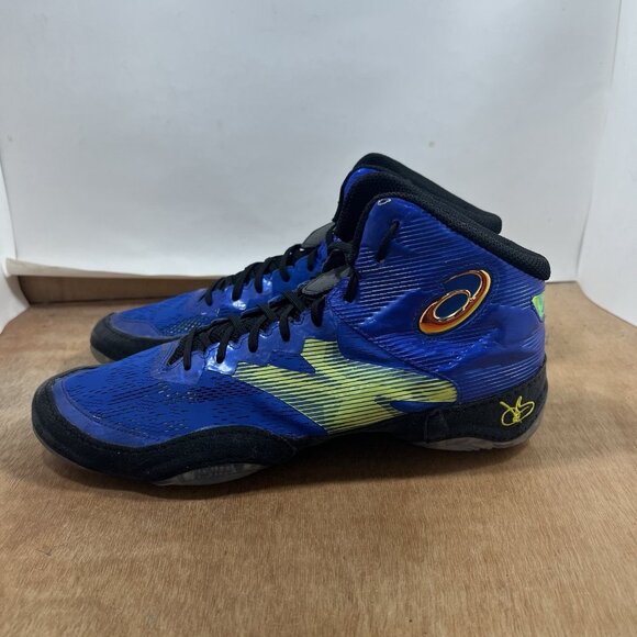 ASICS JB Elite IV Men Size 12 Blue Boxing/ Wrestling Shoes 1081A025